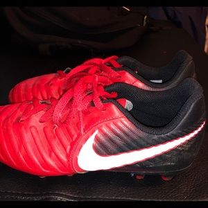 red nike cleats